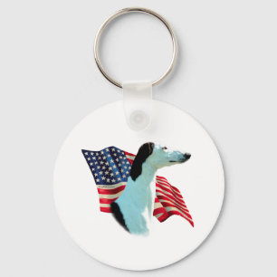Greyhound Flag Key Ring