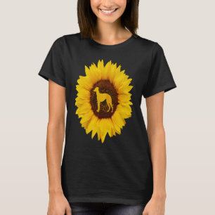 Greyhound For Women Men Dog Pet Racer Sunflower T-Shirt
