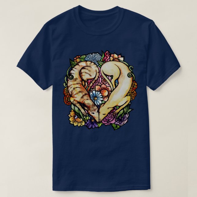 Greyhound Garden T-Shirt (Design Front)