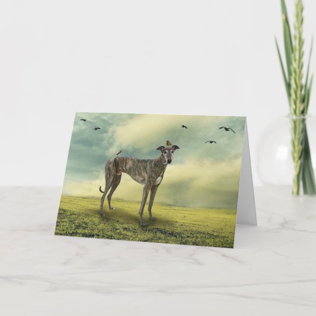 Greyhound Greeting Card (Front)