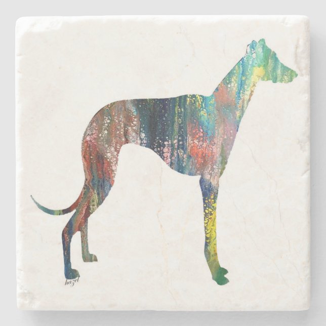 Greyhound, Greyhound Stone Coaster (Front)