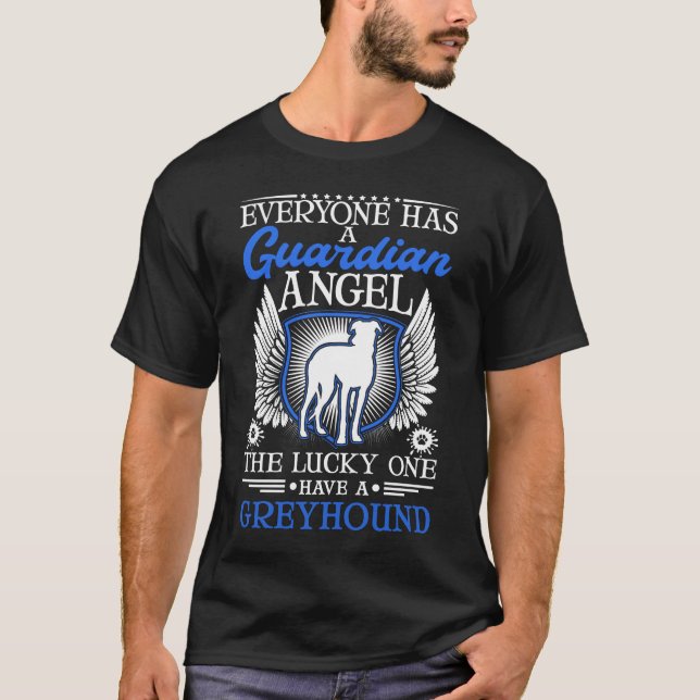 Greyhound Guardian Angel British T-Shirt (Front)