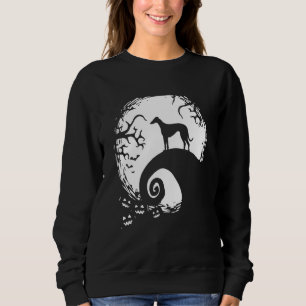 Greyhound Halloween Under The Moonlight Spooky Dog Sweatshirt