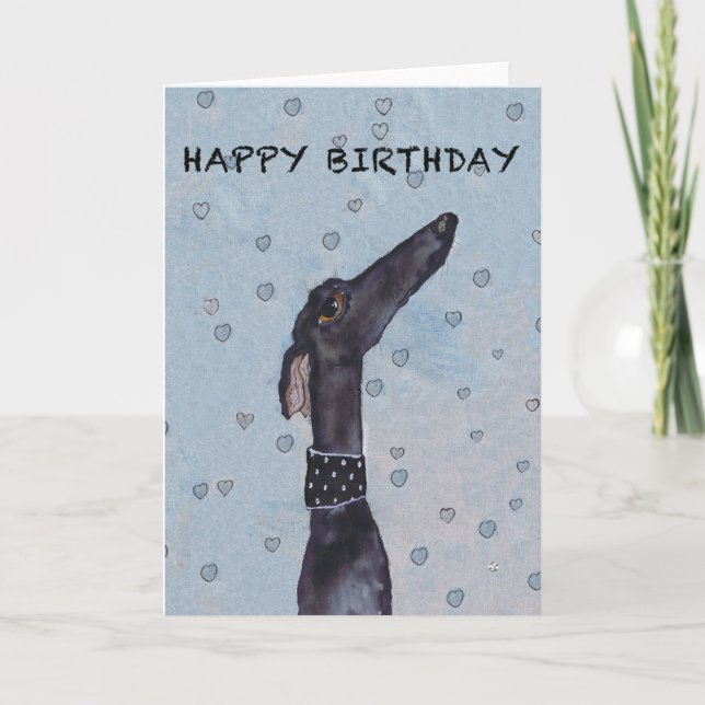 GREYHOUND happy birthday Card (Front)