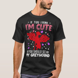 Greyhound Heart Valentine's Day Animal For Womens T-Shirt
