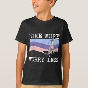 Greyhound hike more worry less graphic hiking T-Shirt