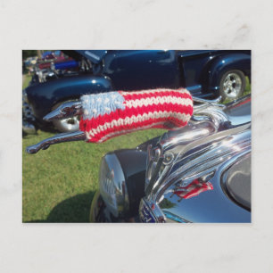 Greyhound Hood Ornament Postcard