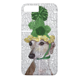 Greyhound in Green Knitted Hat 2 Case-Mate iPhone Case