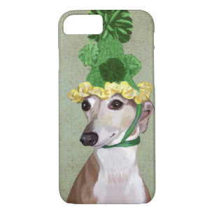 Greyhound in Green Knitted Hat Case-Mate iPhone Case