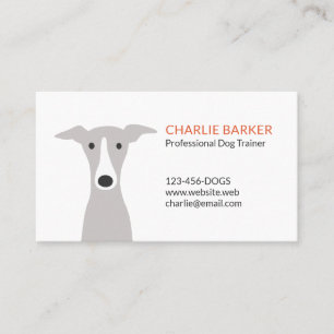 Greyhound Italian Greyhound Whippet Cute Dog Business Card