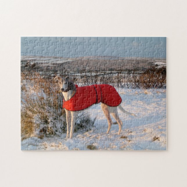Greyhound jigsaw puzzle (p402) Blue (Horizontal)