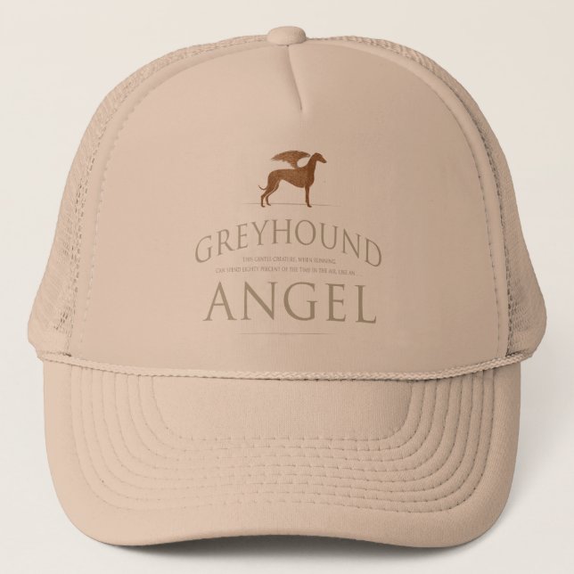 Greyhound...Like an Angel Trucker Hat (Front)