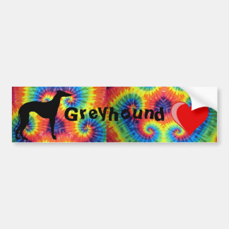 greyhound love bumper sticker