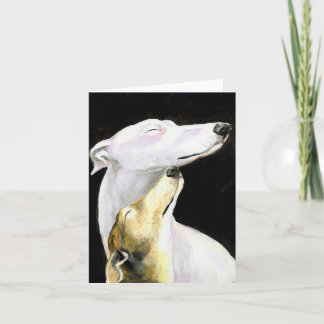 Greyhound Love Dog Art Note Card