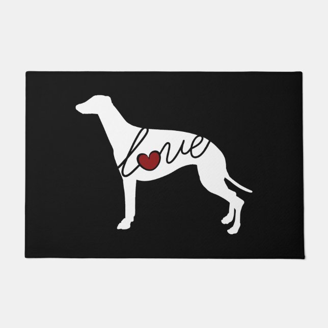 Greyhound Love Doormat (Front)