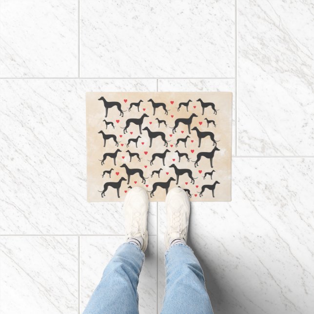 Greyhound Love Doormat (Indoor)