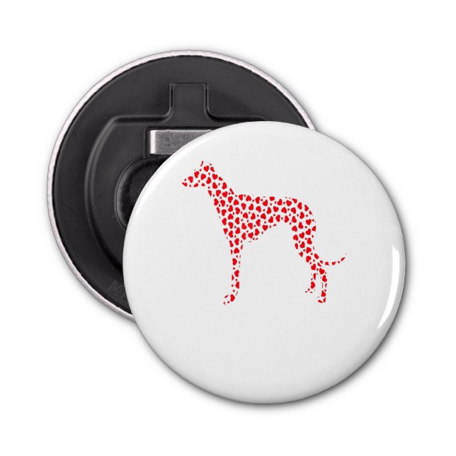 Greyhound Lover Valentine Gift Greyhound Dog Bottle Opener (Front)