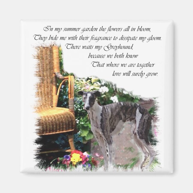 Greyhound Lovers Art Gifts Magnet (Front)