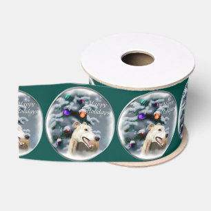Greyhound Lovers Christmas Grosgrain Ribbon
