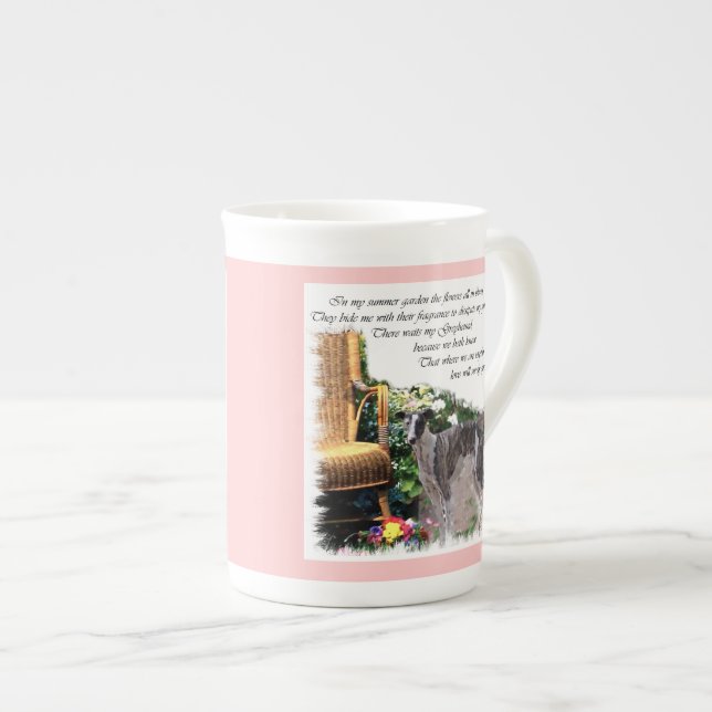 Greyhound Lovers Gifts Bone China Mug (Front Right)