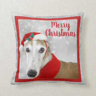 Greyhound Merry Christmas Cushion