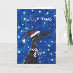 GREYHOUND MERRY XMAS HOLIDAY CARD