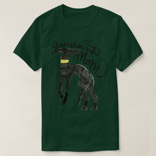 Greyhound Mom1 T-Shirt (Design Front)