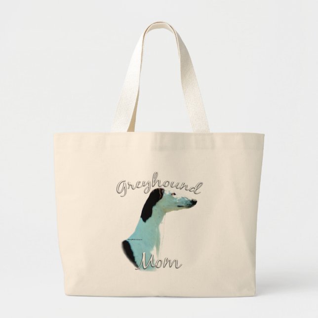 Greyhound Mum 2 Large Tote Bag (Front)