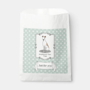 Greyhound Mum (fawn white) Cute Dog Mum Funny Favour Bags