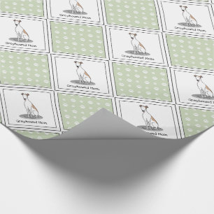 Greyhound Mum (fawn white) Cute Dog Mum Funny Wrapping Paper