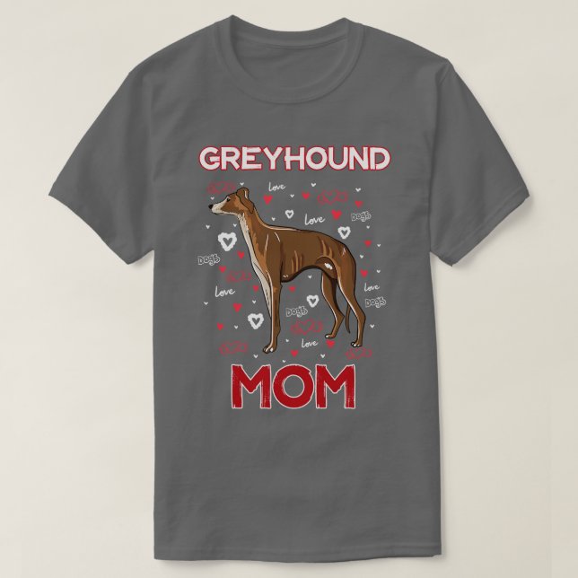 Greyhound Mum T-Shirt (Design Front)