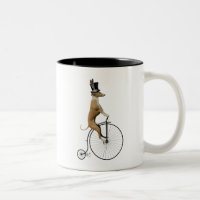 Greyhound on Black Penny Farthing Bike