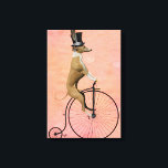 Greyhound on Black Penny Farthing Canvas Print<br><div class="desc">Transportation & Travel</div>