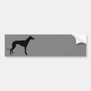 Greyhound on Grey Bumper Sticker