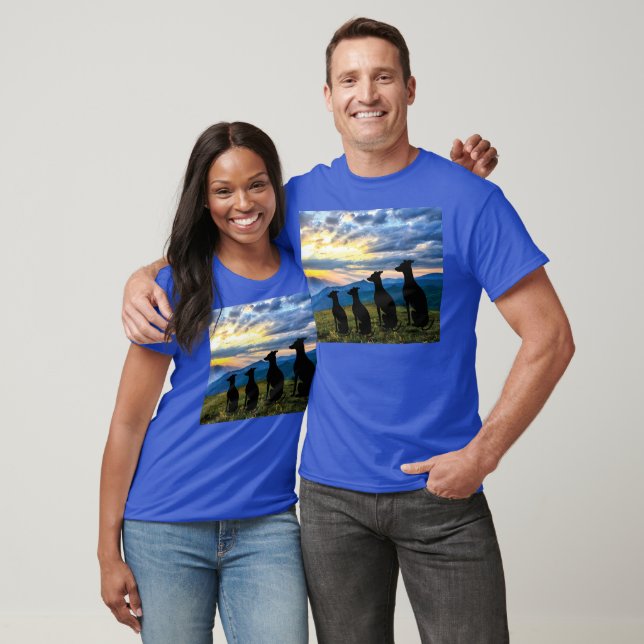 Greyhound Pack Sunset    T-Shirt (Unisex)