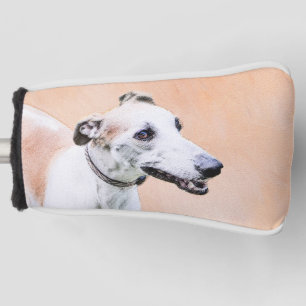 Greyhound Painting - Cute Original Dog Art Golf Head Cover