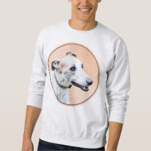 Greyhound Painting - Cute Original Dog Art Sweatshirt