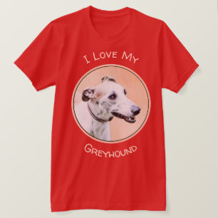 Greyhound Painting - Cute Original Dog Art T-Shirt