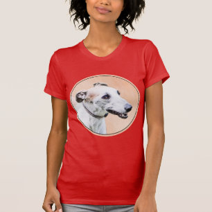 Greyhound Painting - Cute Original Dog Art T-Shirt