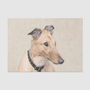 Greyhound Painting - Cute Original Dog Art Tissue Paper