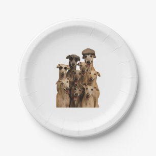Greyhound paper plate