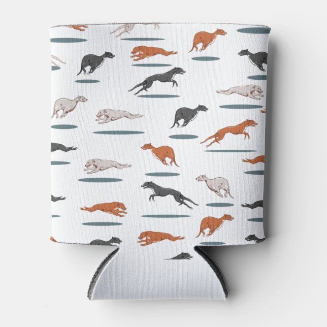 Greyhound Pattern Can Cooler (Front)