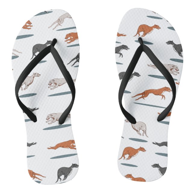 Greyhound Pattern Jandals (Footbed)