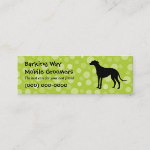Greyhound Pet Care Lime Mini Business Card
