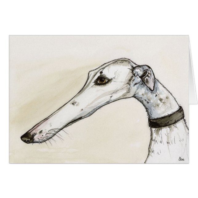 Greyhound Portrait Illustration (Front Horizontal)