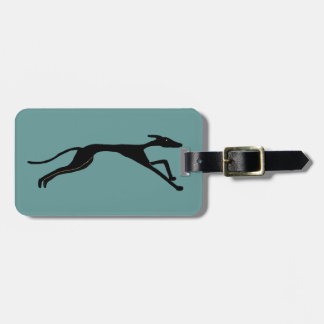 Greyhound Racing Art Luggage Tag