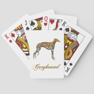 Greyhound Red Brindle Playing Cards