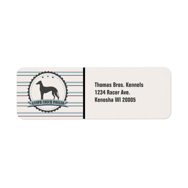 Greyhound Retired Racer 45 mph Lazy Dog Custom (Front)