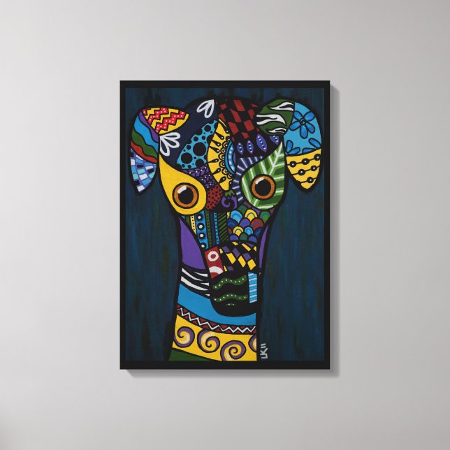 Greyhound - Retired Racing Rescue Canvas Print (Front)