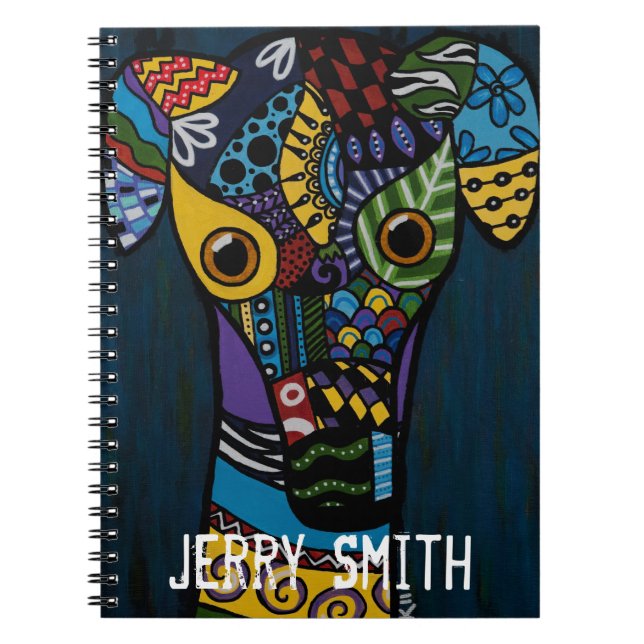 Greyhound - Retired Racing Rescue Spiral Notebook (Front)